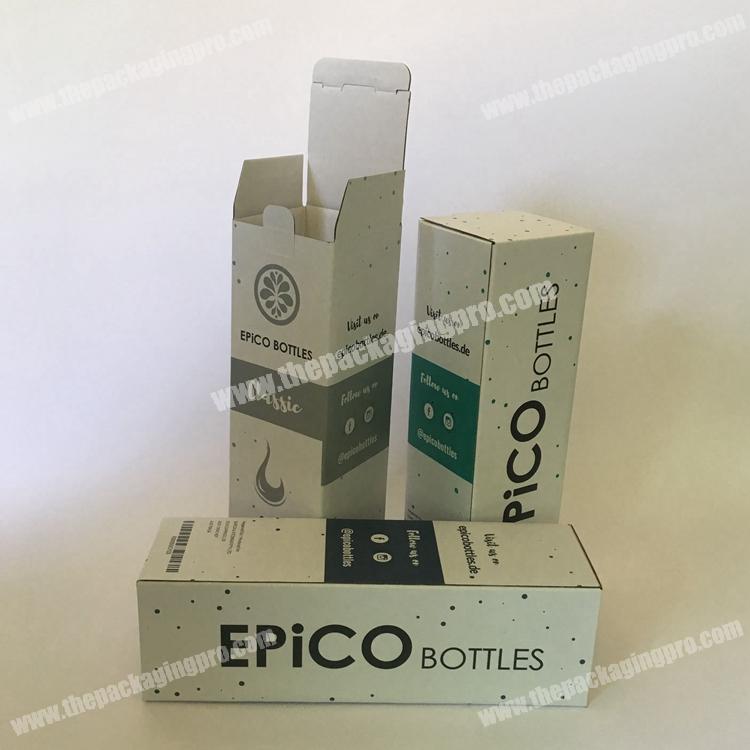 customized flat cardboard folding box cosmetic oil cartridge corrugated die-cut packaging paper box with insert holder