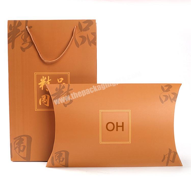 Customized Foldable Pillow Shaped Packaging Paperboard Gift Silk Scarf Box