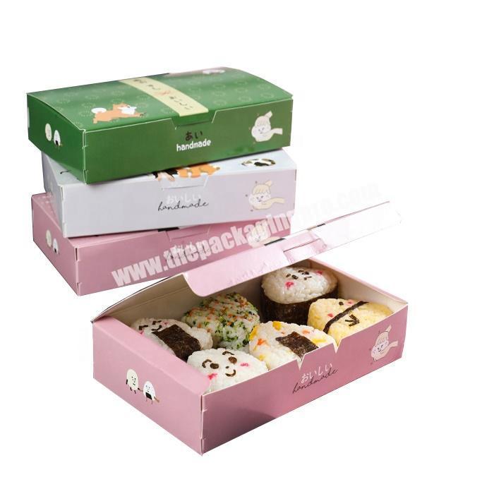 Customized food grade cardboard paper packaging box for sushi