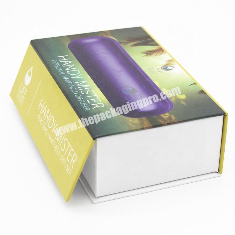 Customized Full Color Printing Eco Friendly Cardboard Paper Boxes Flap Lid Magnetic Consumer Electronics Packaging Box