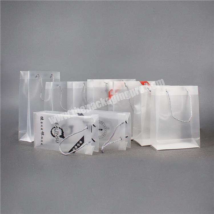 Customized full transparent shopping bag plastic polyethylene PE shopping bag manufacturer supplier UV printed LOGO