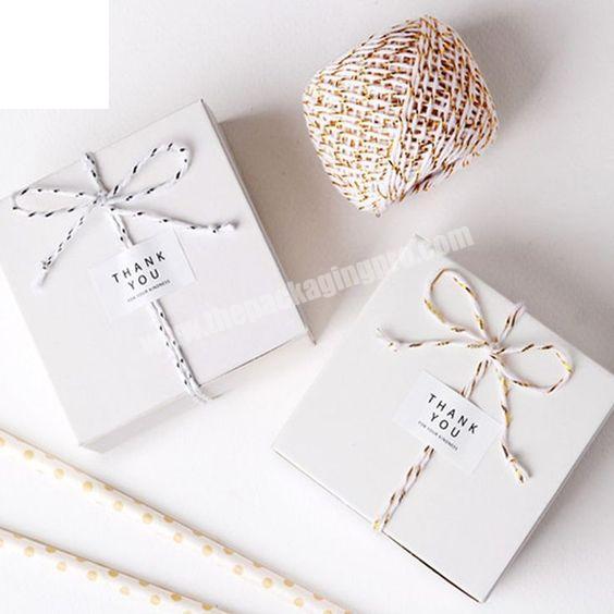 Customized gift box luxury biodegradable white cardboard jewelry box flap for cup tea