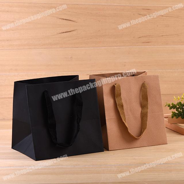 Customized gift order take-out food clothing shopping tote kraft paper bag