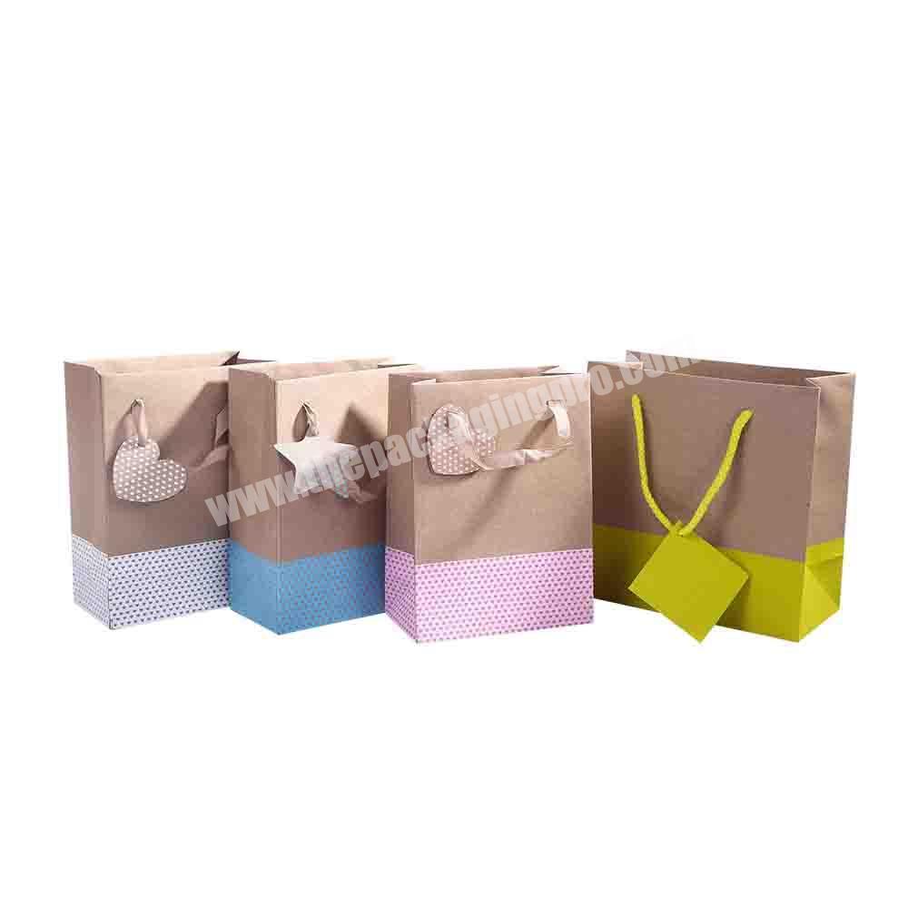 customized gift paper bag with ribbon handle