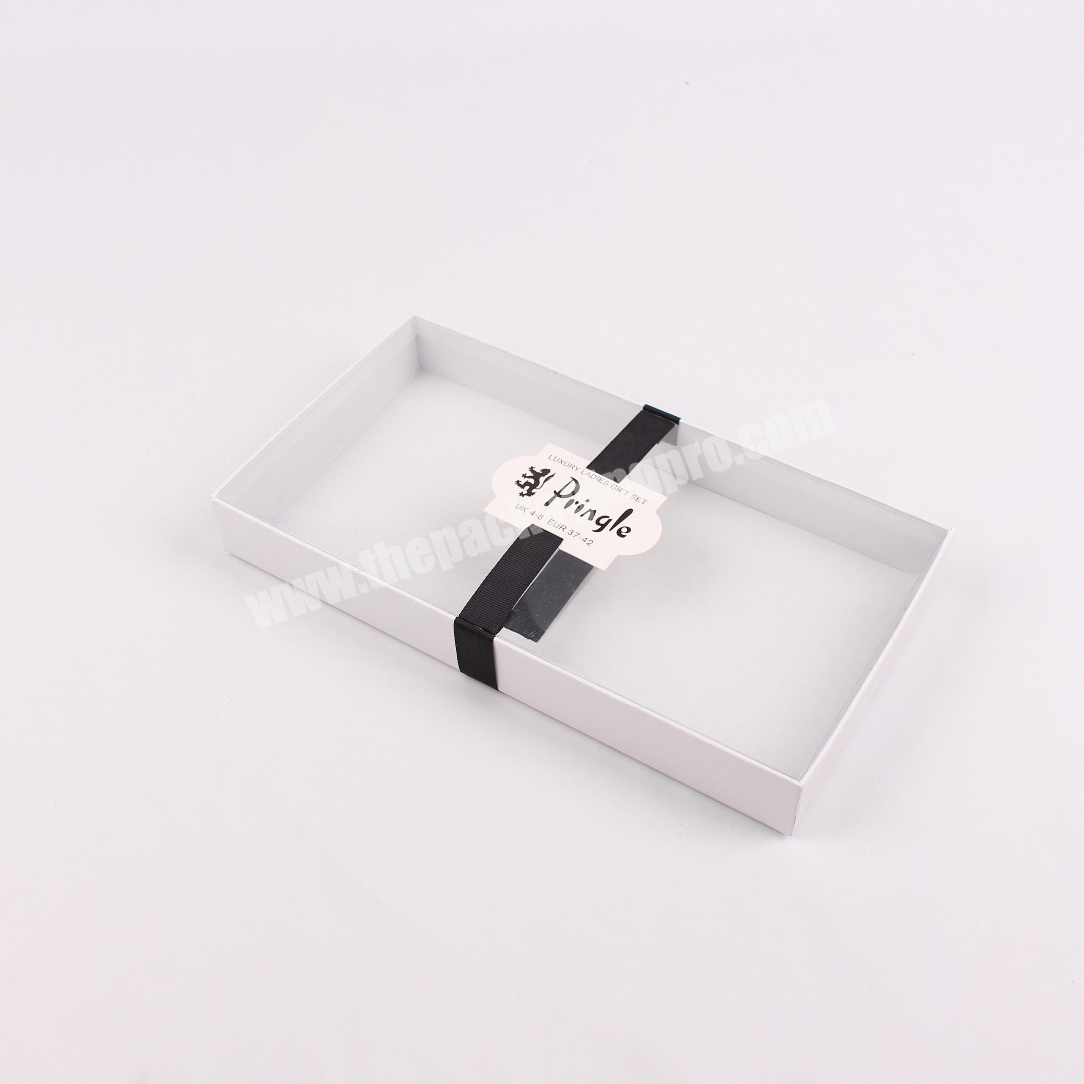 Customized Gift Paper Packaging Box With Clear PVC Window