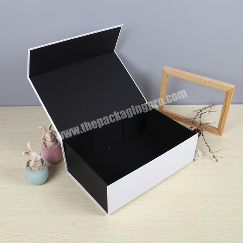 Customized Glossy Lid Storage Matt Rigid Black Small Custom Logo Packaging Boxes Cardboard Book Shape Magnetic Paper Gift Box