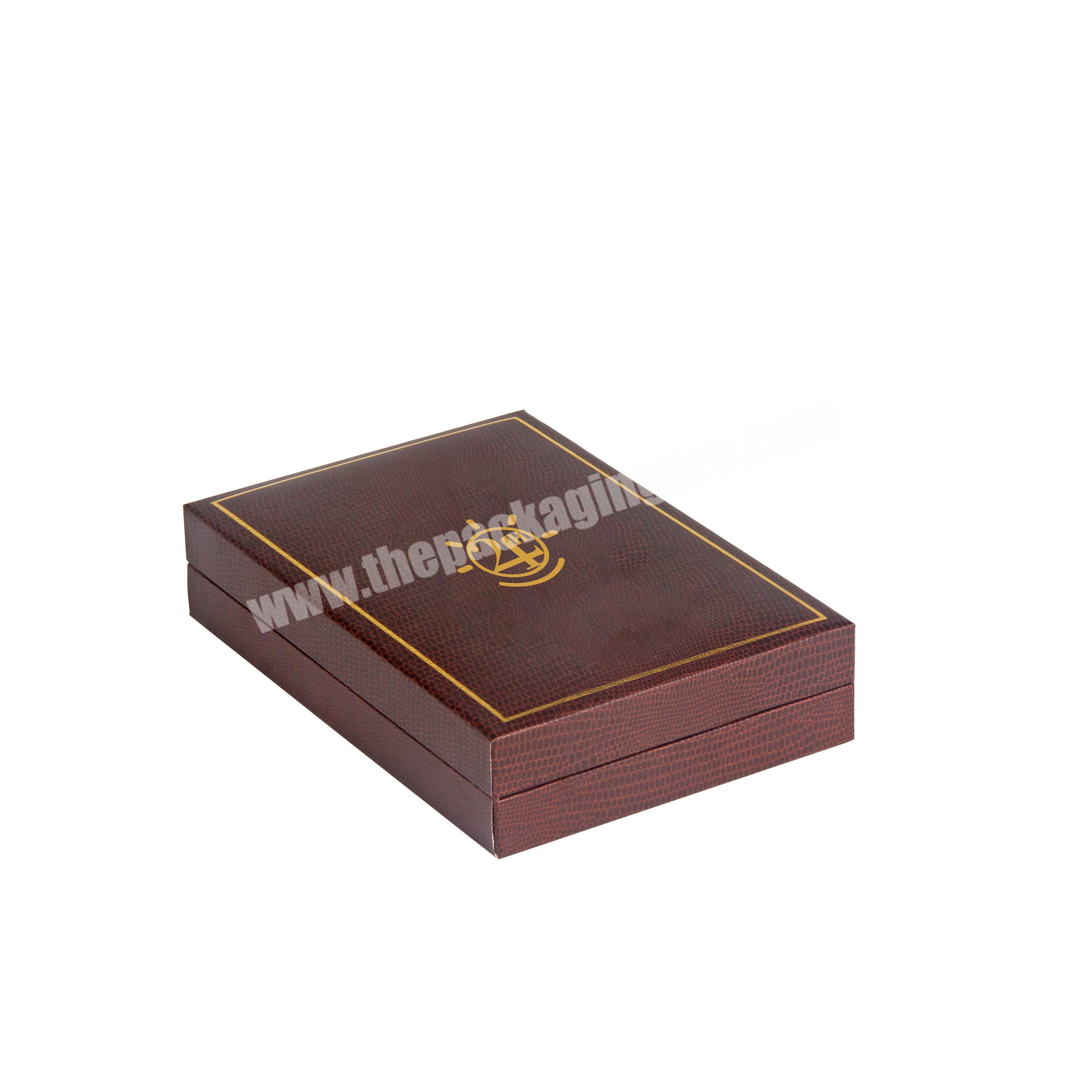 customized gold foil stamp logo plastic box gift box medal box