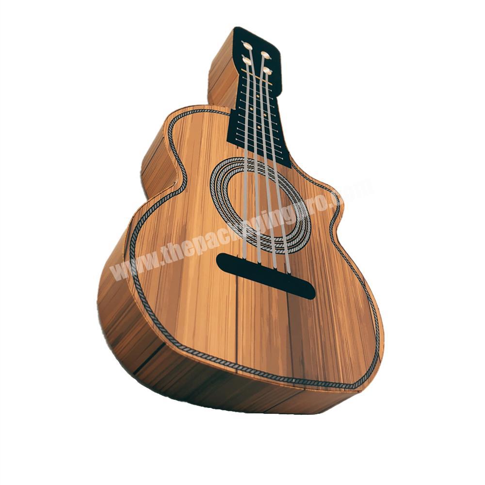 Customized Guitar Shaped Packaging Box with music Paper Gift Box for Christmas