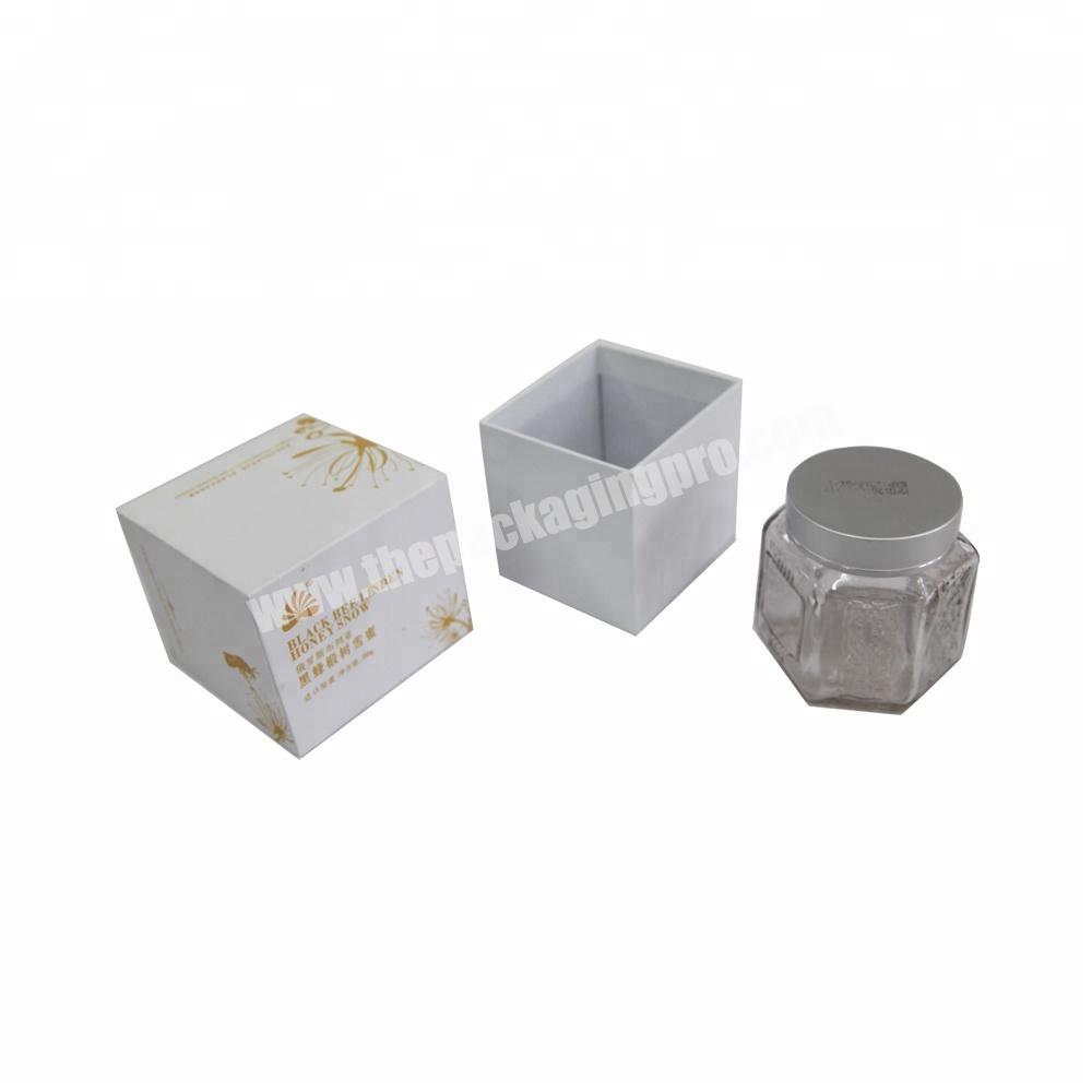 Customized high quality lid and bottom cardboard small white gift packaging box for bottle