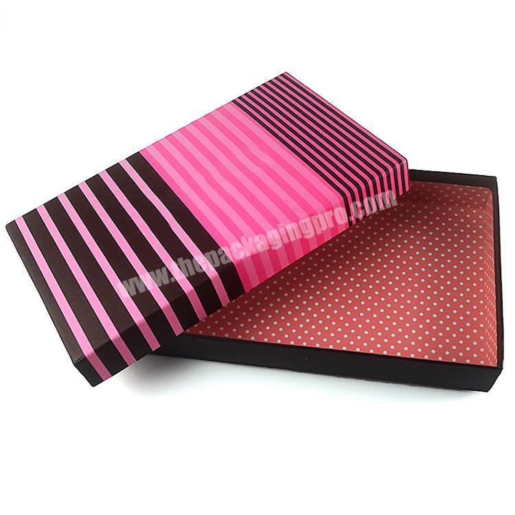 Customized High Quality Matte Rigid Cardboard Socks Paper Packaging Box with color printing Lift Off Lid box
