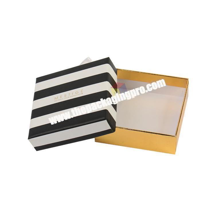 customized high quality striped earing box jewelry packaging