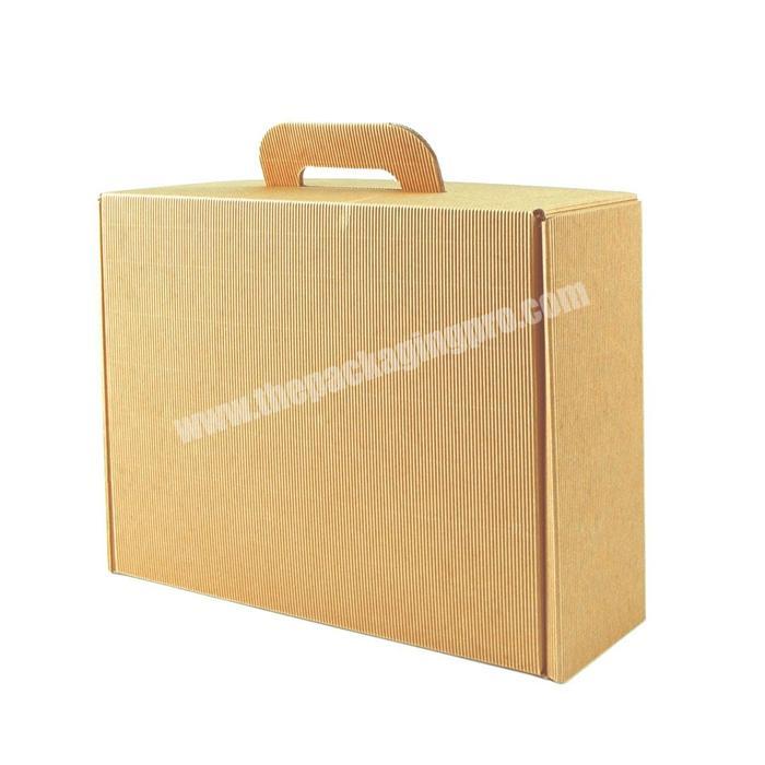 Customized Kraft Paper Packaging Cardboard Suitcase Box With Handle