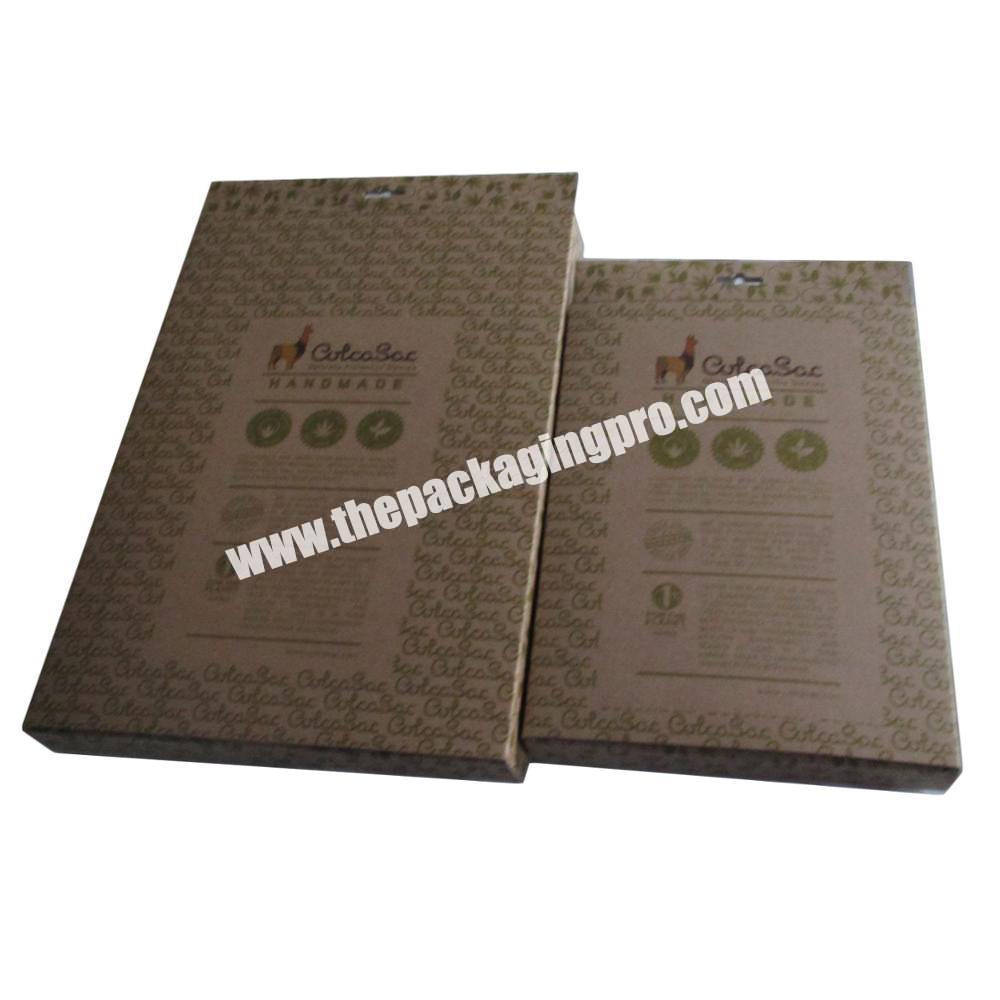 Customized Kraft Paper Packing Box with Clear PVC Window Kraft Retail Box