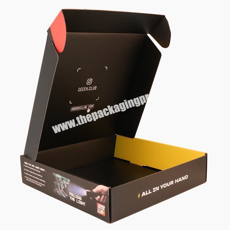 Customized Logo E-Commerce  Packaging Box Cardboard Rectangular Mailing Box Corrugated Paper Recyclable Shipping Box
