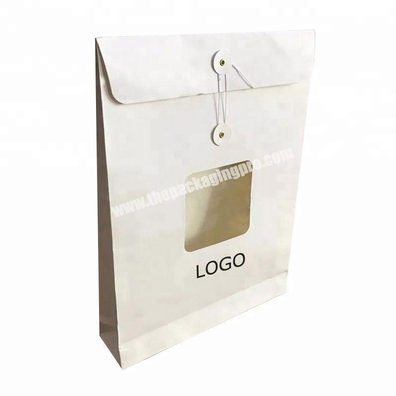 Customized logo eco friendly envelop type clothes paper bag