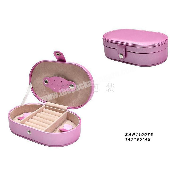 customized LOGO Fancy pink  jewelry ladies pro table small jewelry storage packaging box for christmas gift packaging