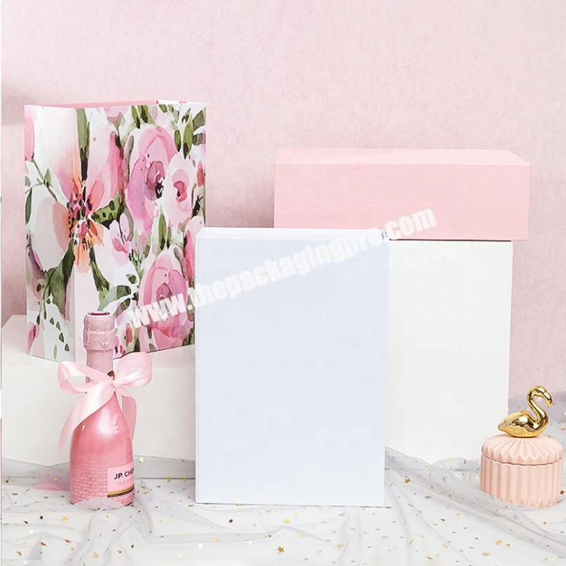 Customized LOGO Flower Scarf Packaging Gift box Cardboard Paper Box for Birthday Christmas
