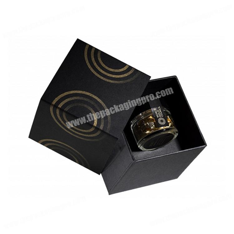 Customized Logo Hot Foil Stamping Foam Insert Glassware Cup Lid and Bottom Packaging Gift Box