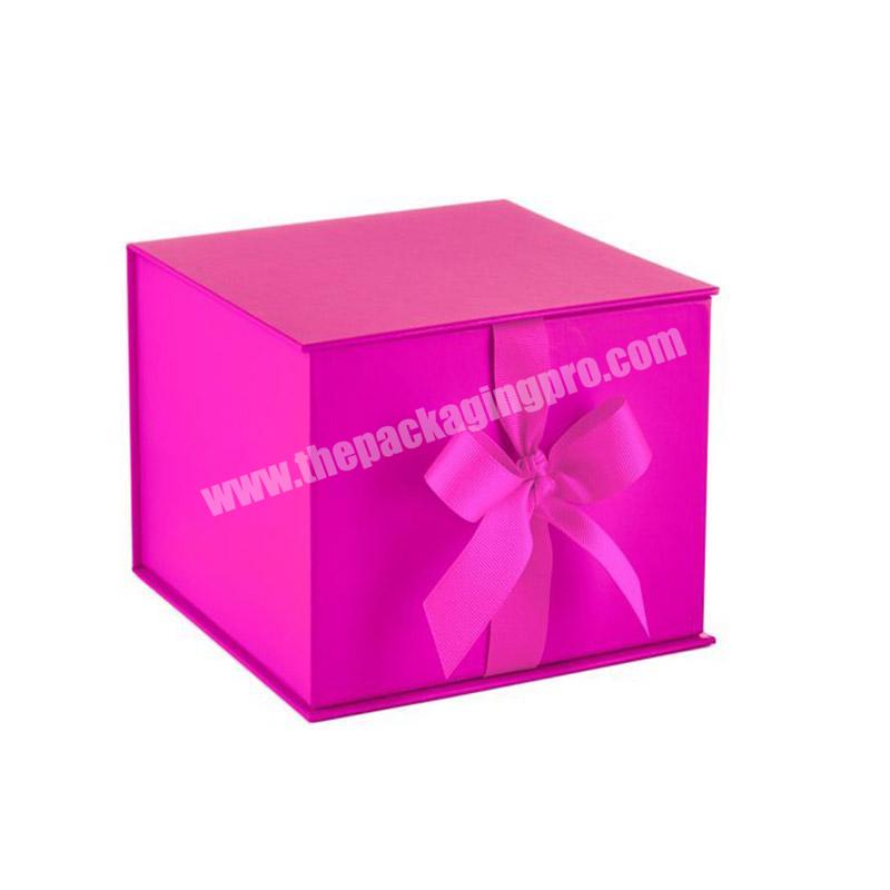 Customized logo lovely christmas xmas wedding party pink purple big large gift packaging boxes
