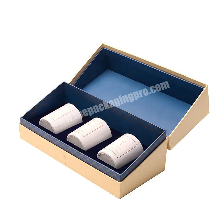 Customized LOGO Paper Gift Packaging 3 Candle Jar Boxes