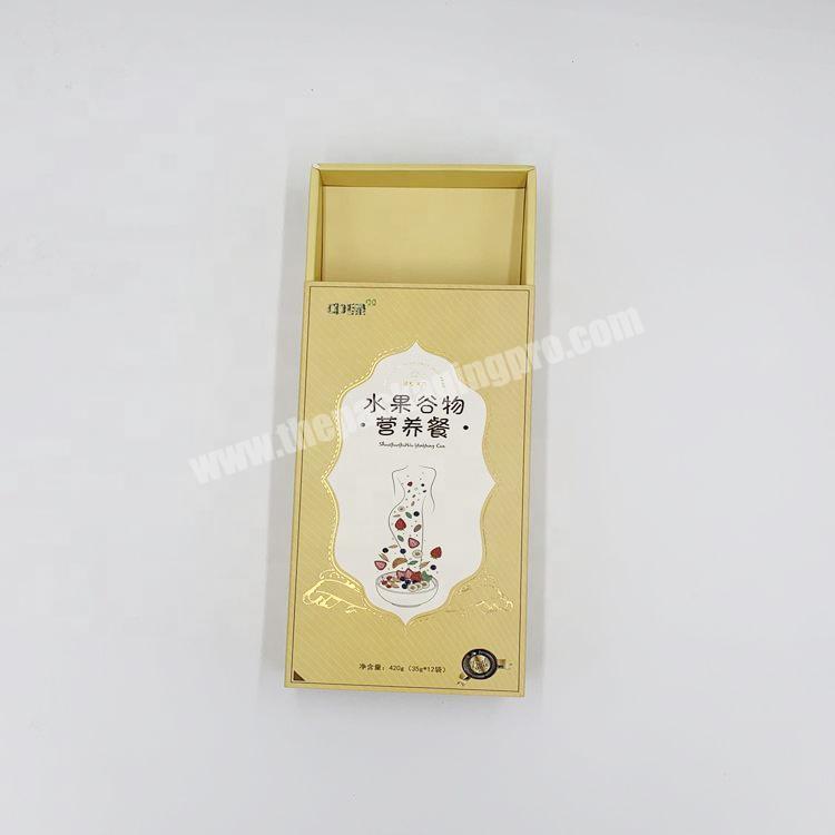 Customized Logo Print Cardboard Gift Packaging Drawer Box For Cookies