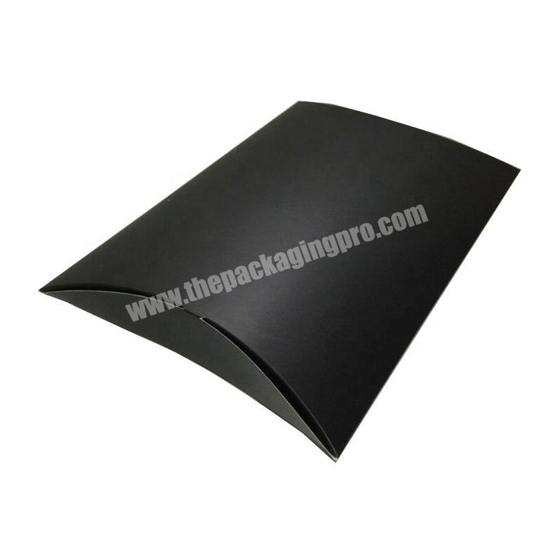 Customized Logo Print Eco Friendly Christmas Custom Luxury Black Flat Halloween Candy Gift Packaging Kraft Paper Pillow Box