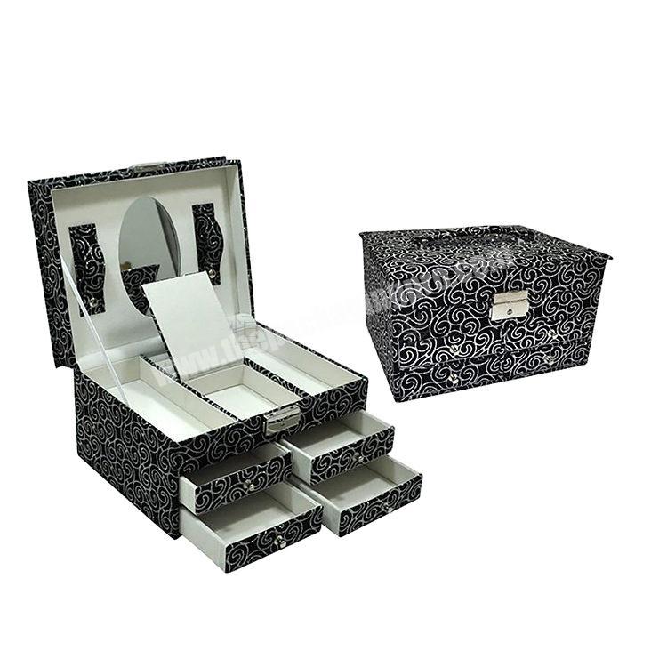 customized LOGO PU leather collection jewelry display cases for gift