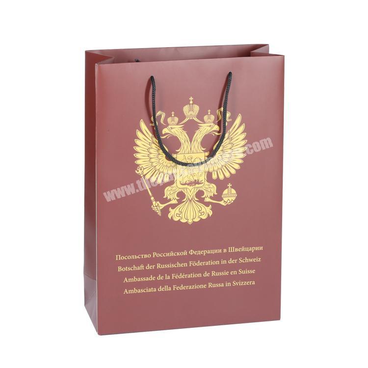 Customized logo recyclable packing CMYK paper wine bottle bags for wholesale