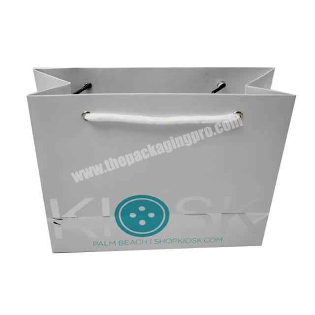 Customized Logo Silver Hot-Stamping Logo Luxury Paper Gift Bags Wholesale, Paper Bag Printing With Silk Handle