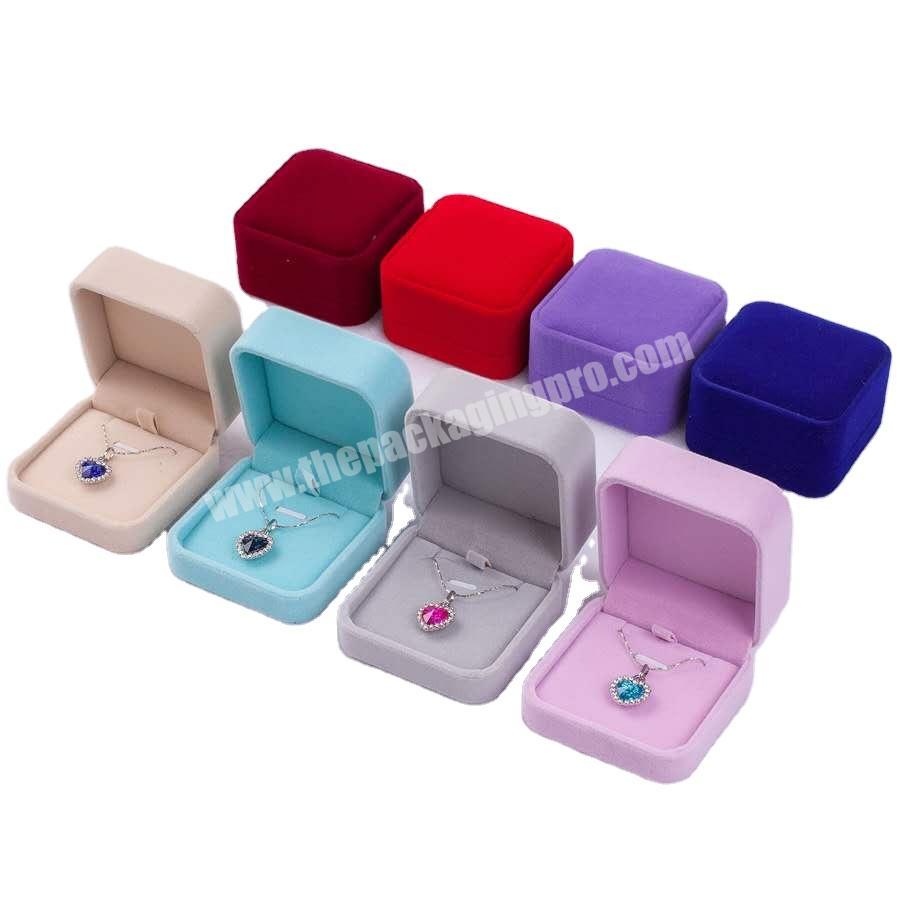 Customized logo Wedding Velvet Earrings Ring Box Jewelry Display Case Gift boxes