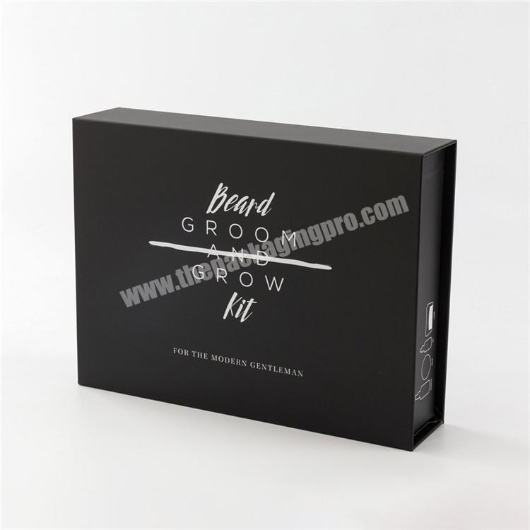 Customized Luxury Black Apparel Clothing Folding Box Packaging