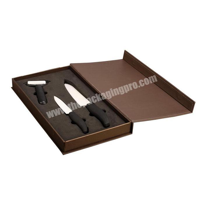 Customized Luxury Cardboard magnetic CLosure Fork Knife Gift Packaging Boxes