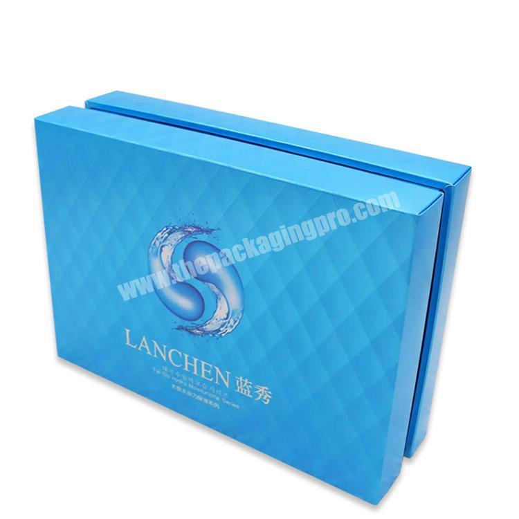 Customized luxury cosmetic packaging gift box up and down the world cover color box mask packaging cosmetics custom box