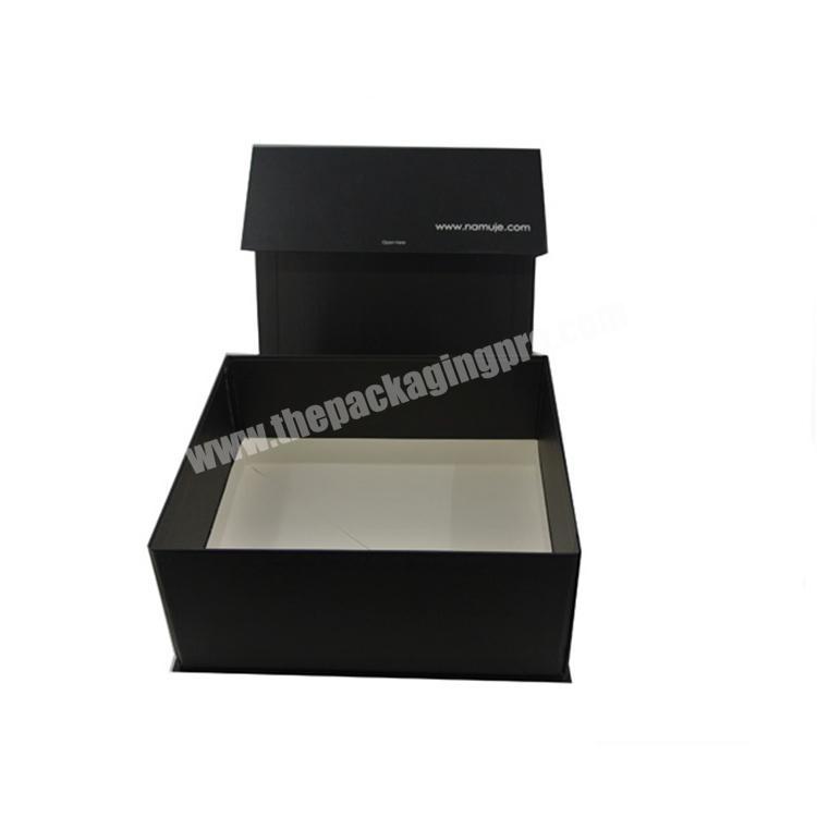 Customized luxury logo printed rigid magnetic folding box template