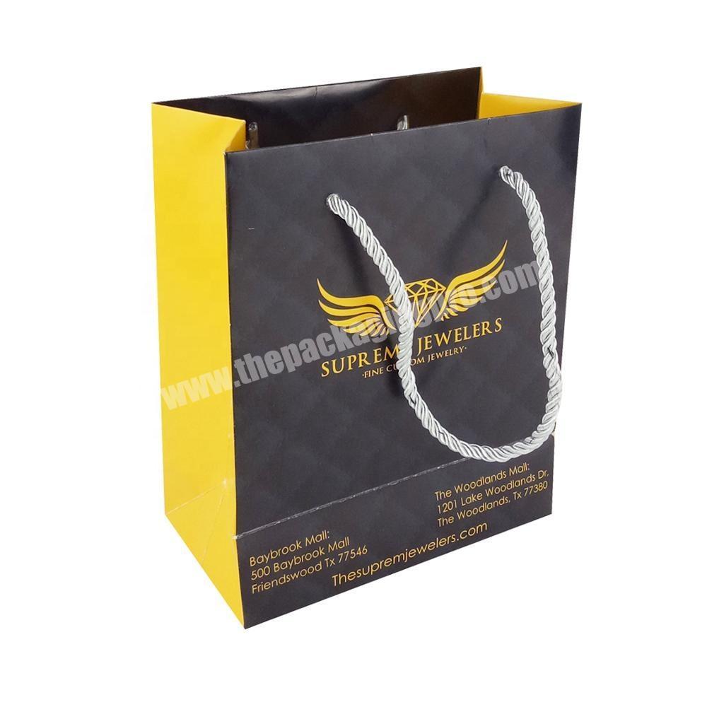 Customized Luxury Paper Bag W Rope Handle For ShoppingGift Packaging