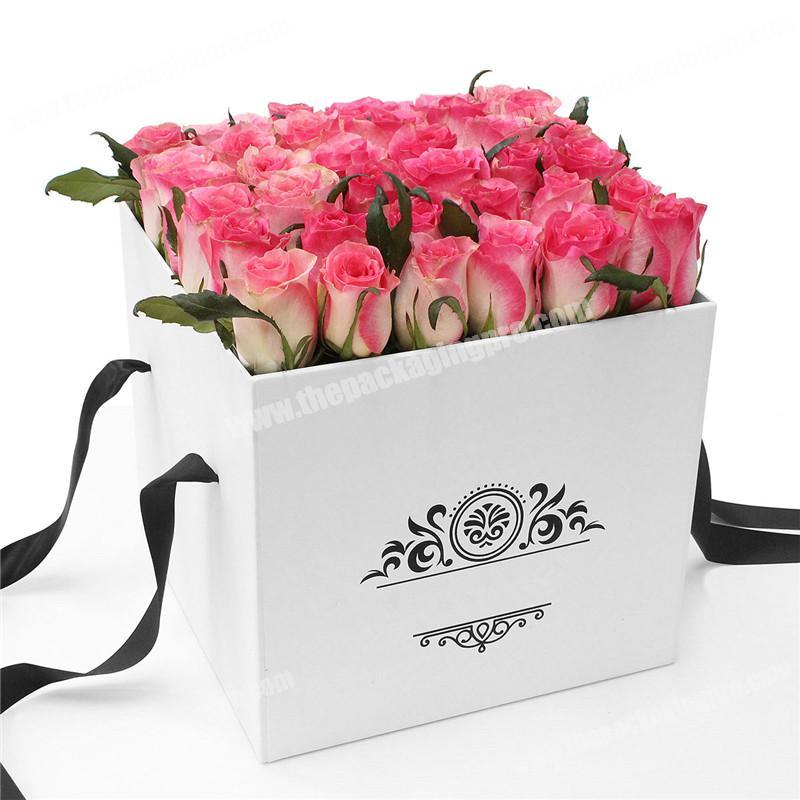 Customized luxury rose flower packaging box