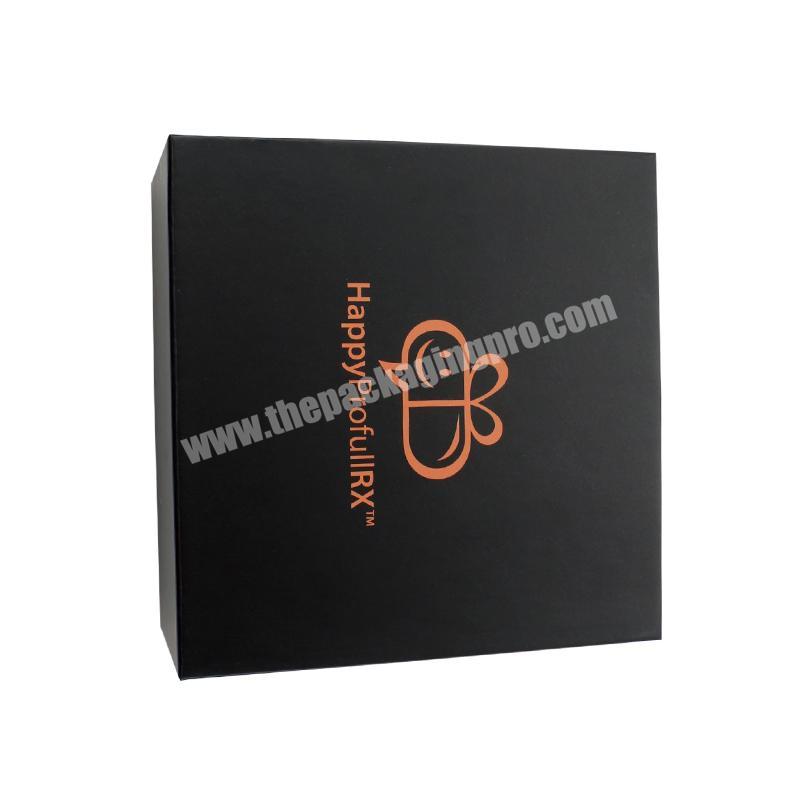 Customized Magnetic Luxury Black Cardboard Wine Champagne Bottle Gift Packaging Box with EVA Foam Insert