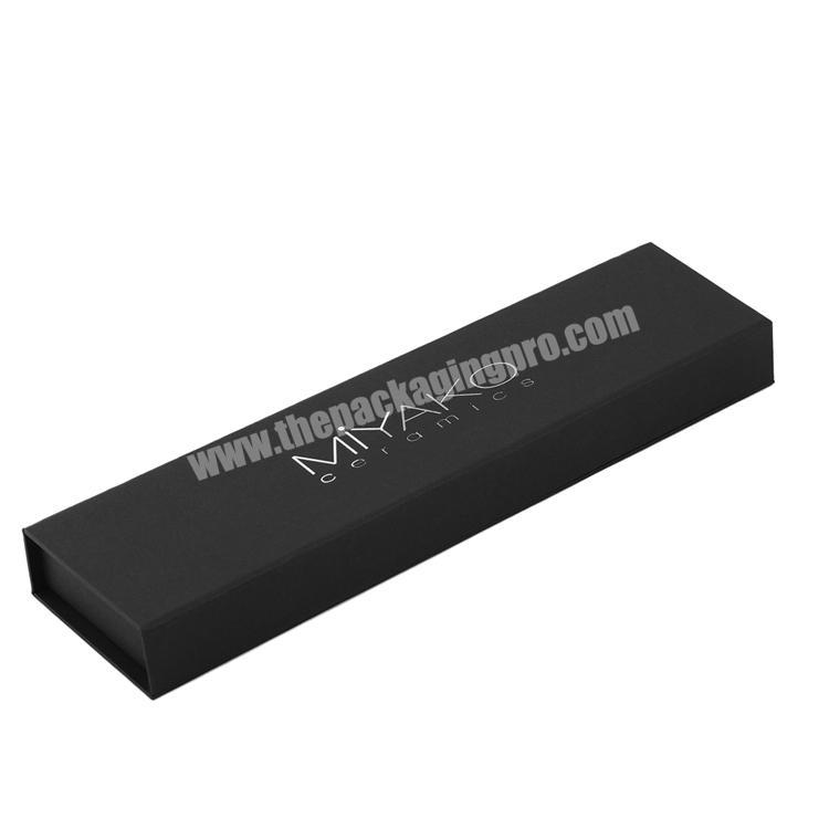 Customized matte black folding box with magnetic closure