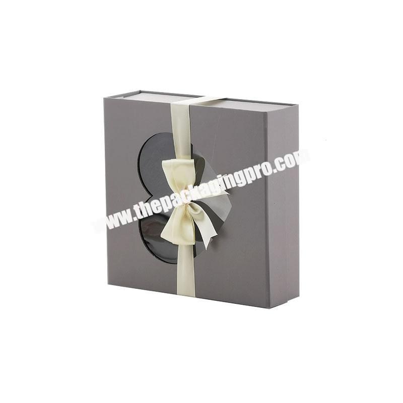 Customized medium square shape magnet gift boxes with magnetic lid