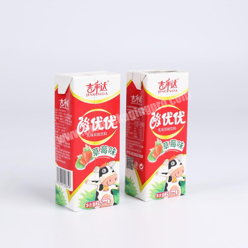 Customized  milk  liquid Packaging Paper Box liquid aseptic paper box