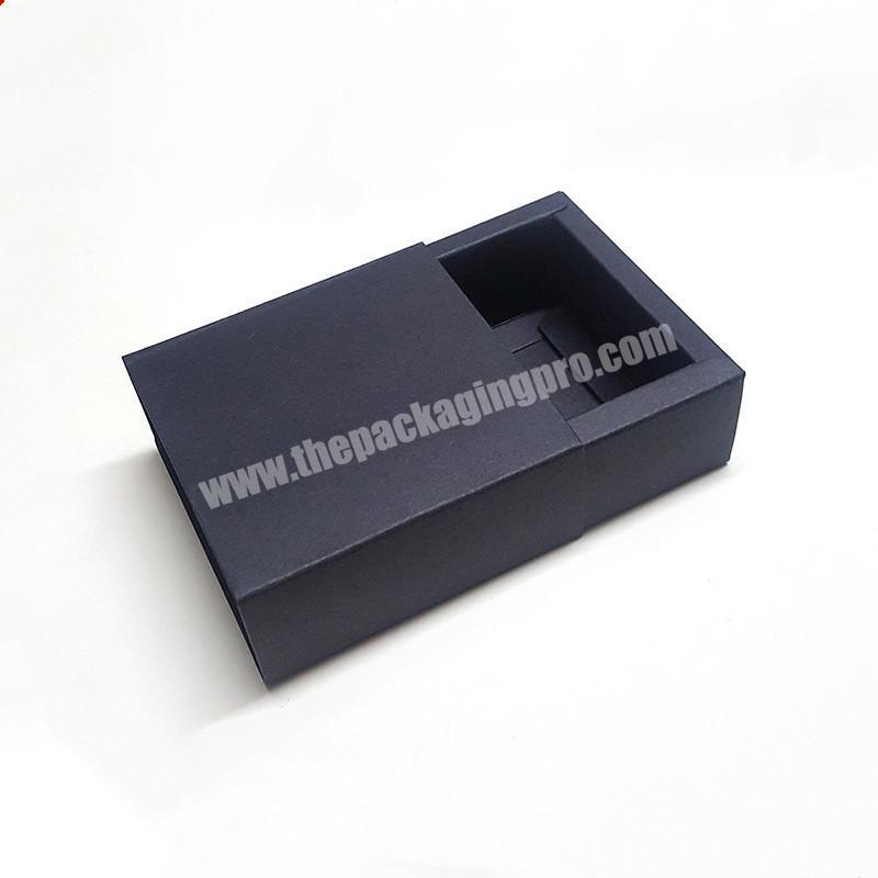 Customized packaging box Kraft paper black card tea box Drawer gift box