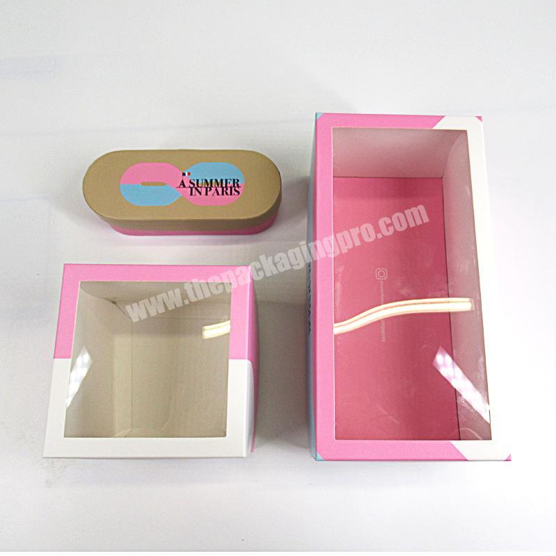 Customized Paper Cake Box with Clear Window