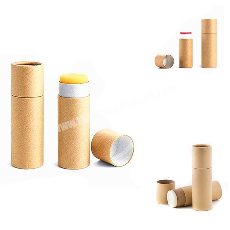 Customized paper round make your own lipstick tube box recycled kraft paper tubes