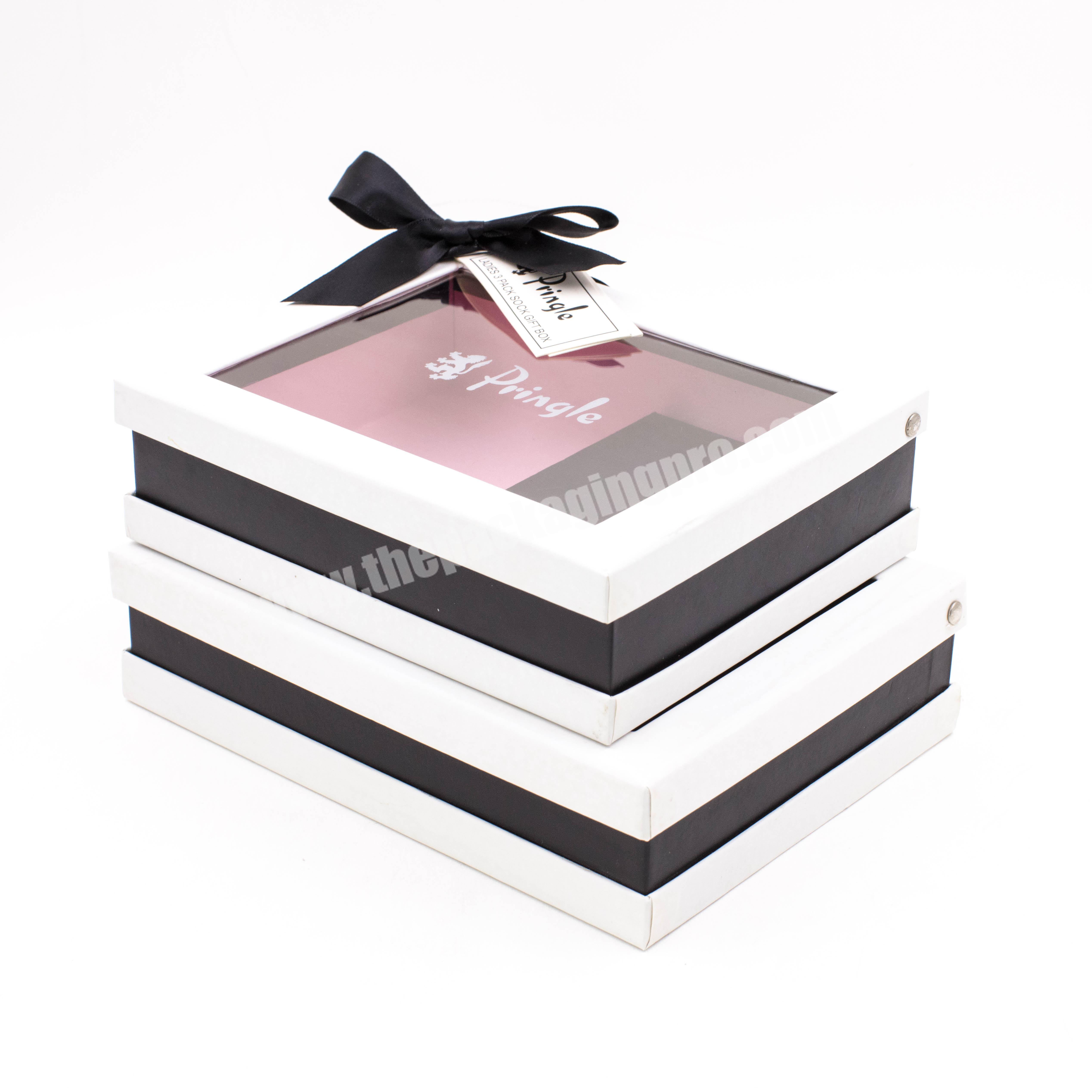 Customized Paper Square Costume Holiday Gift Box Custom