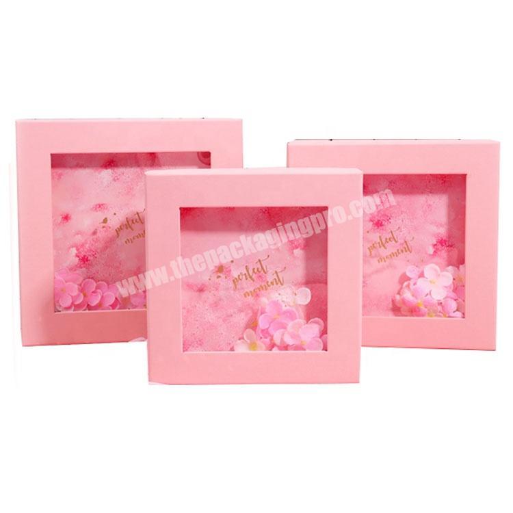 Customized PET Window Gift Flower Packaging Box for Boutique Store Retail