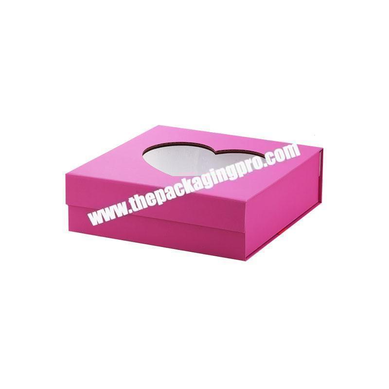 Customized pink color luxury gift box packaging magnetic gift box wholesale