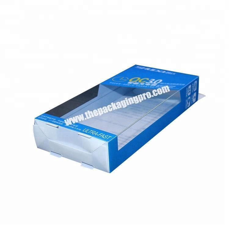 Customized plastic packaging boxes wholesale, die cutting clear window plastic box retail plastic boxes