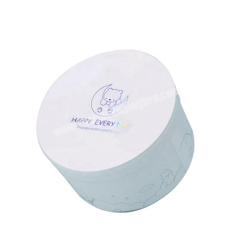Customized Premium Round Paper Cardboard Baby Clothes Baseball Cap Toy Gift Packaging Box For Kids