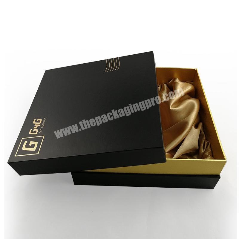 Customized Present Luxury Black Lift-of Rigid Packaging Boxes With Shoulder Boxes