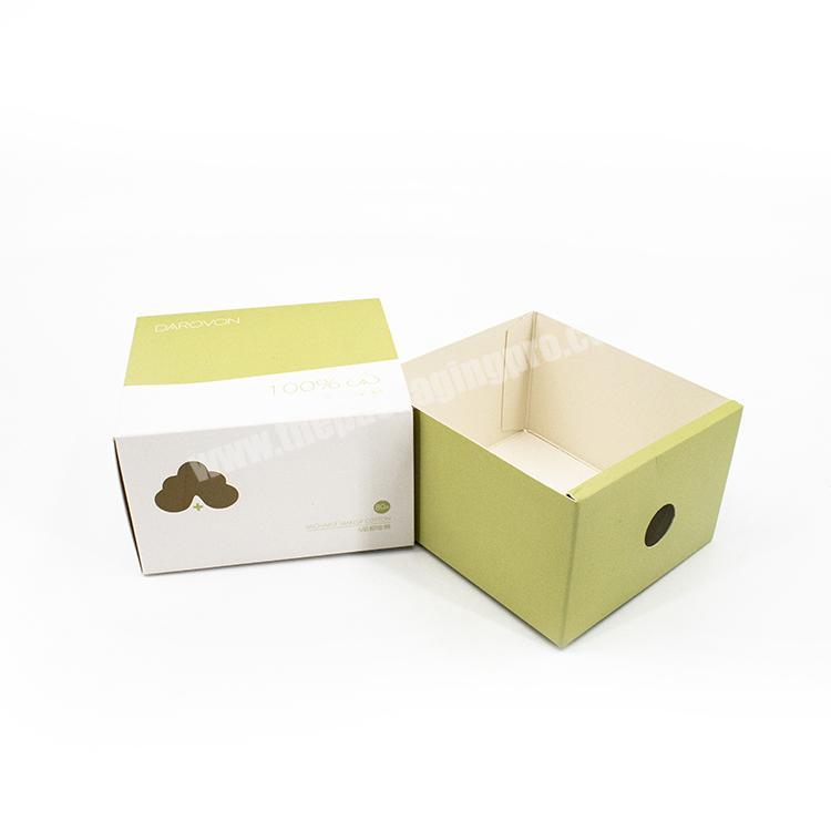 Customized print logo eco-friendly material matte lamination cosmetic packaging drawer box